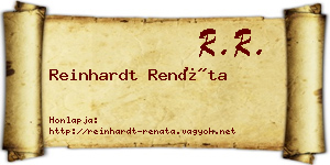 Reinhardt Renáta névjegykártya